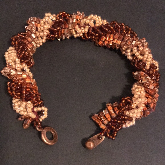 Pat 2007 SEED BEAD BRACELET snap copper closure - Picture 4 of 6